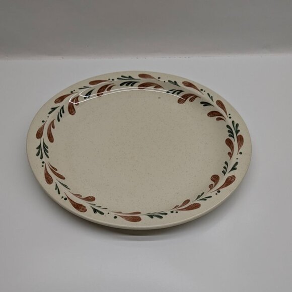 Syracuse China Oval Serving Plate 12" Speckled Beige Floral Pattern - Picture 1 of 9